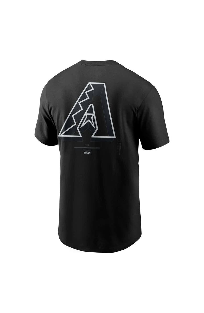 Nike Men's Nike  Black Arizona Diamondbacks  Lights Out Bar Loading T-Shirt, Alternate, color, Black