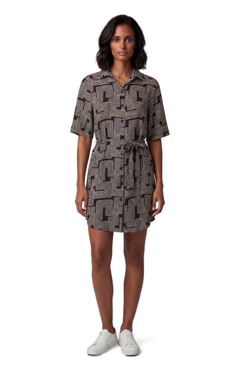 Inter Twine Womens Wrap Shirt Dress