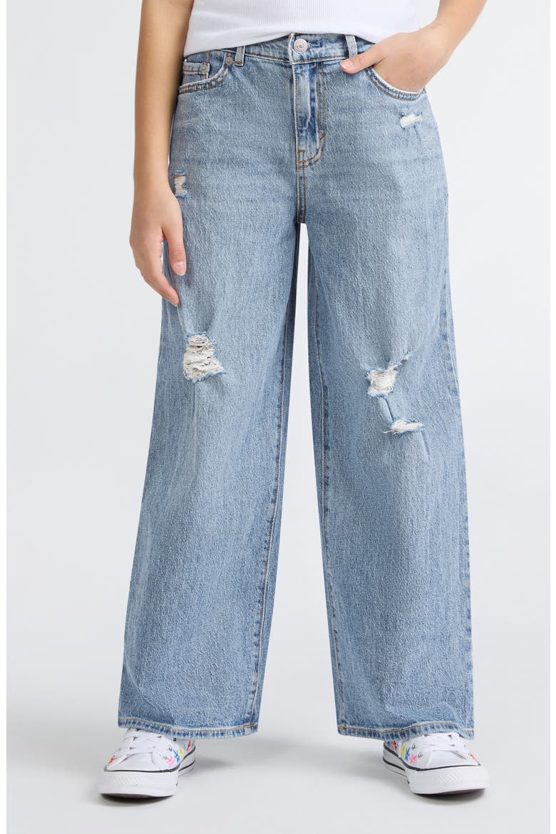 Kids' High Waist Baggy Jeans, Alternate, color, LAWHAPPY