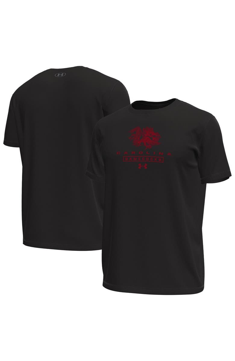 Under Armour Men's Under Armour Black South Carolina Gamecocks Stack Stretch Performance T-Shirt, Main, color, Black
