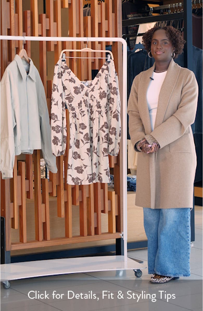 Cambria Floral Print Long Sleeve Cotton & Linen Minidress, sales video thumbnail