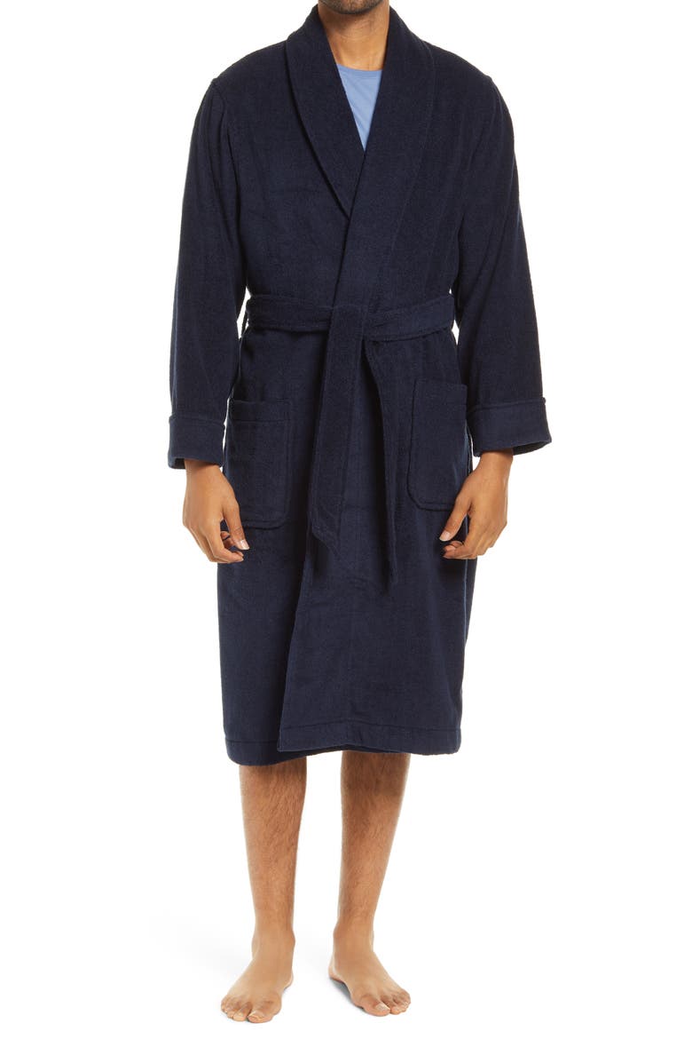 Hydro Cotton Robe, Main, color, NAVY BLAZER