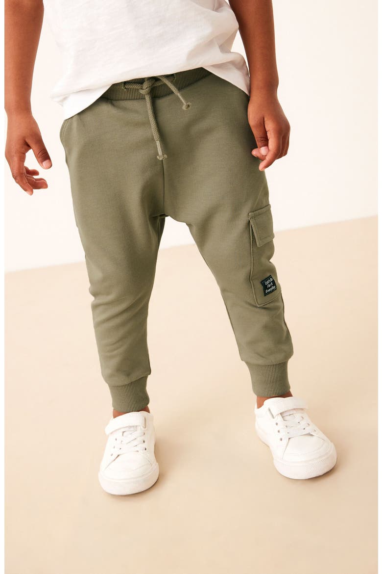 Kids' Stretch Cotton Cargo Joggers, Alternate, color, GREEN