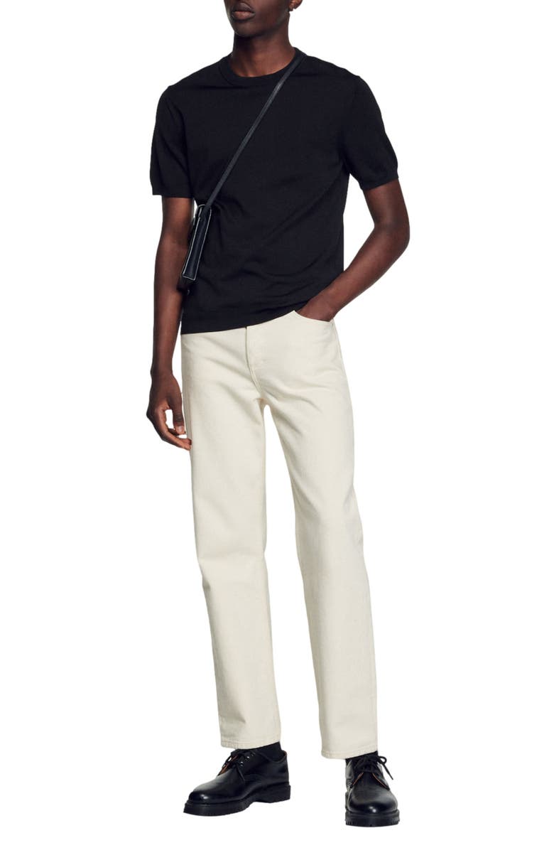 SANDRO Pablo Stretch Knit Crewneck T-Shirt, Alternate, color,