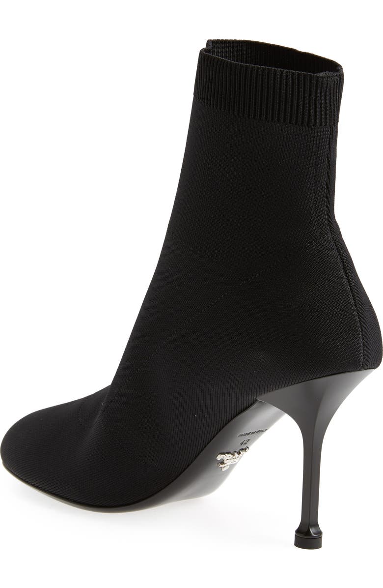 Prada Logo Sock Bootie, Alternate, color,