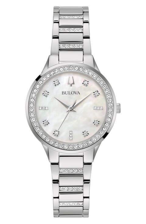 Classic Mother-of-Pearl Bracelet Watch, 30mm