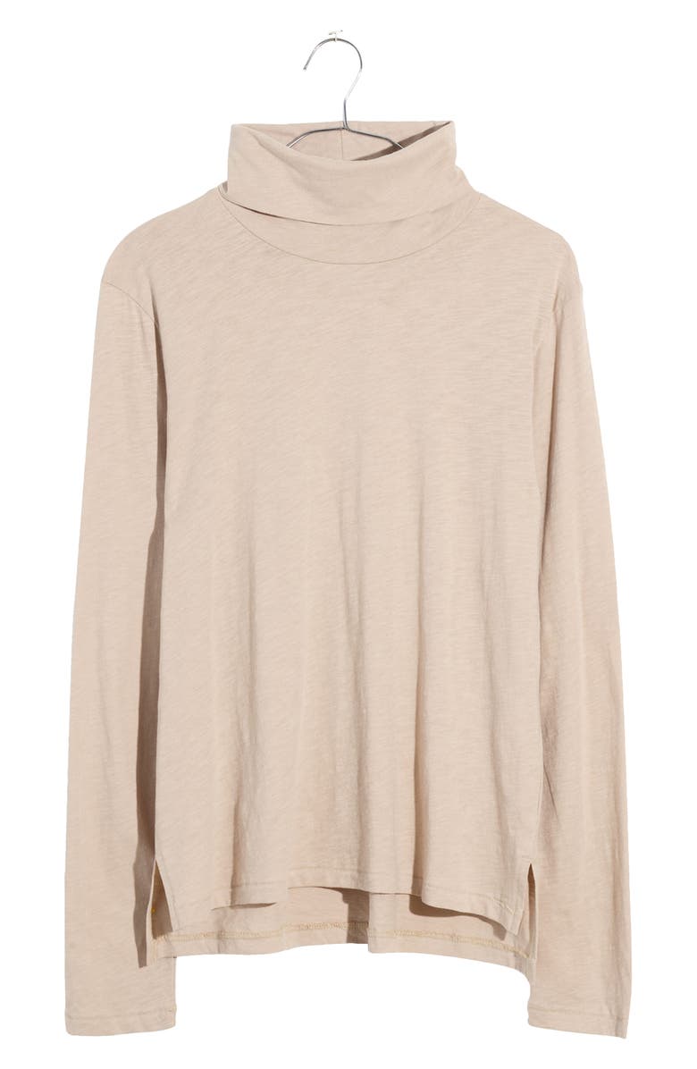 Madewell Whisper Cotton Turtleneck, Alternate, color, Ashen Silver