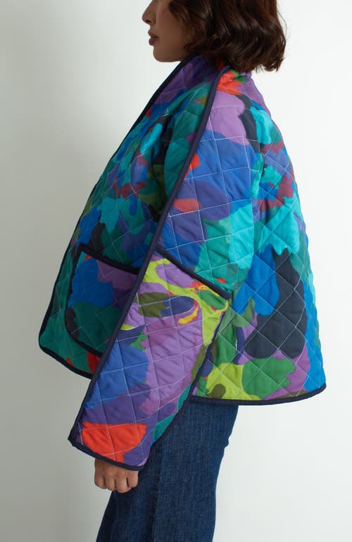 Florencia Davalos Marcia Reversible Jacket In Blue