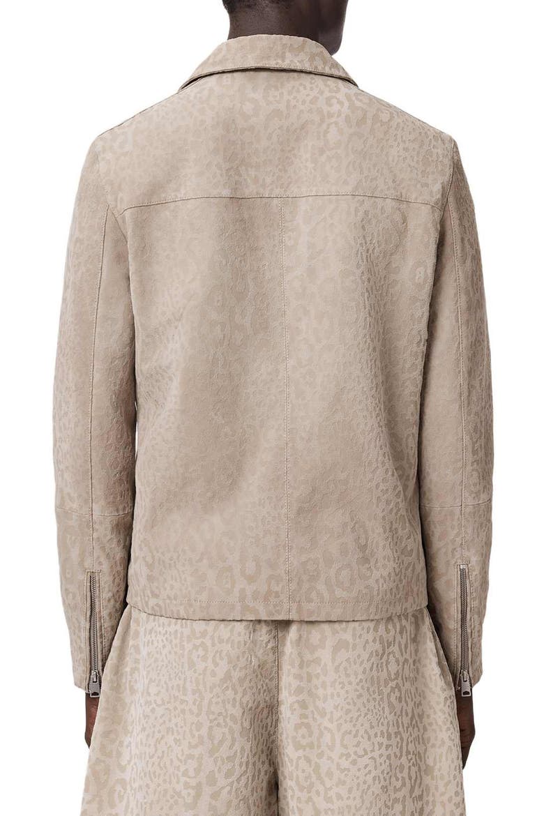 Hockley Debossed Animal Print Suede Jacket, Alternate, color, PASILLA BROWN