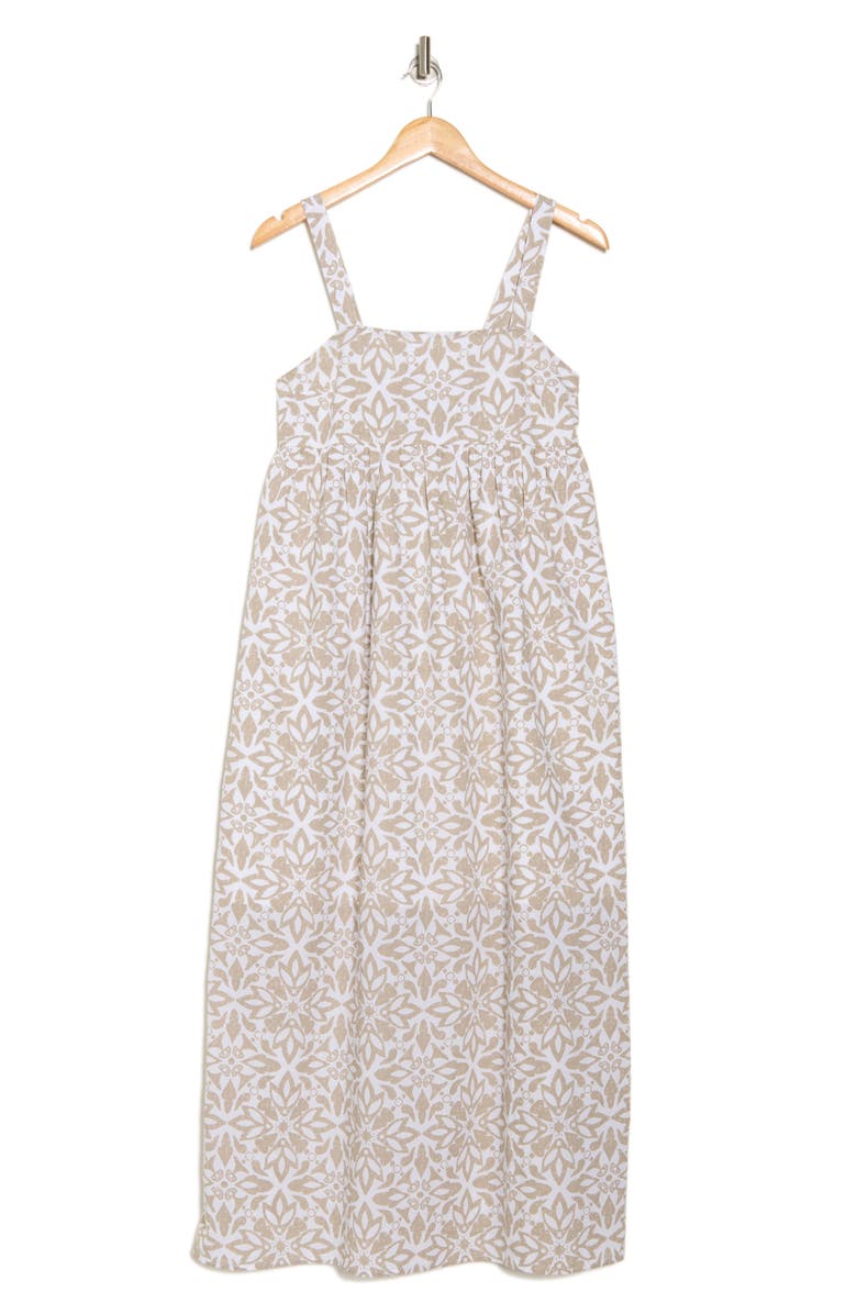 Melrose and Market Square Neck Maxi Dress, Alternate, color, Tan Star Geo