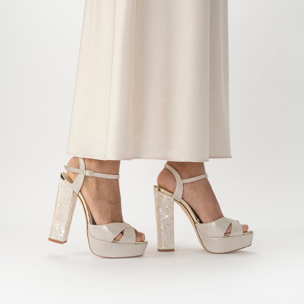 Freya Rose Bonnie - Pearl Heel Sandal, Alternate, color, Ivory