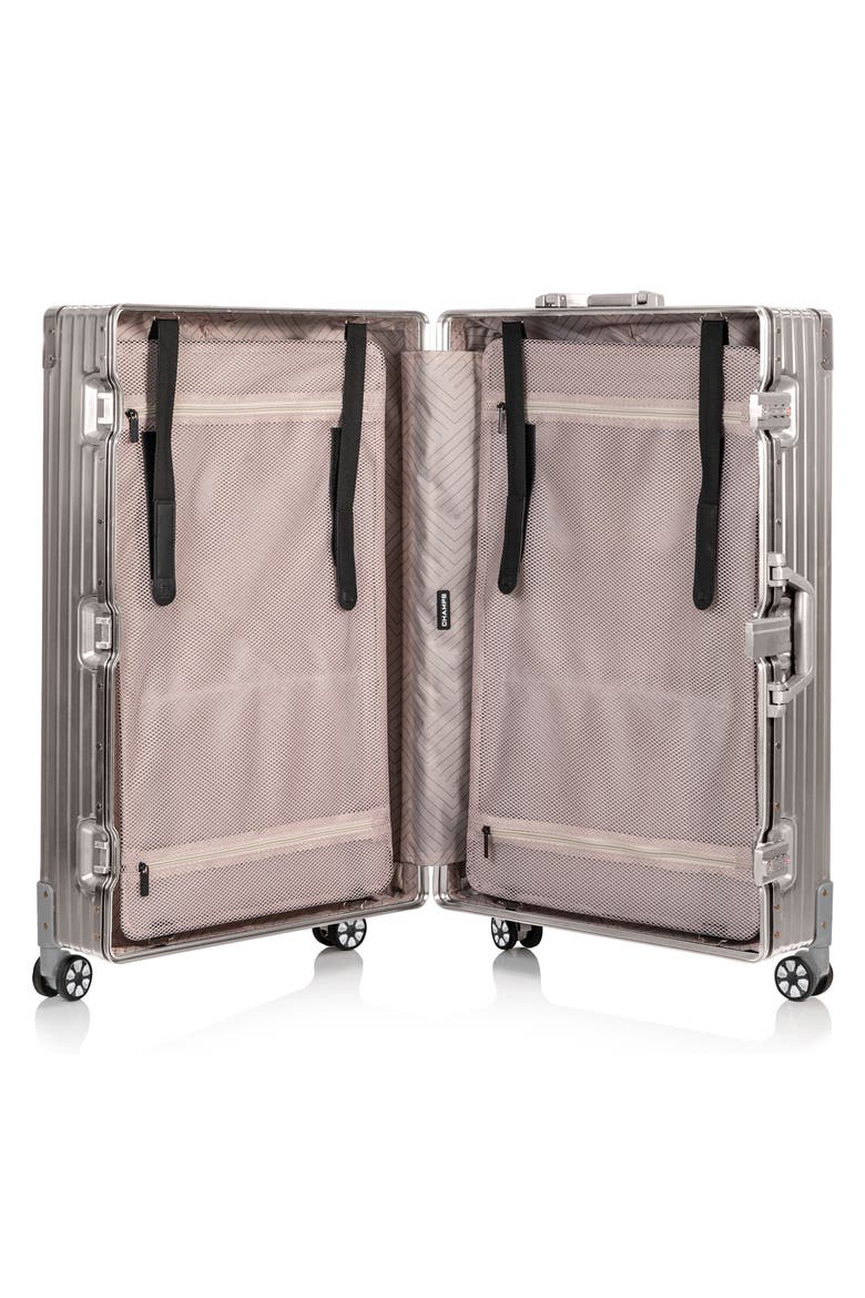 Elite Large Aluminum Hardside Suitcase, Alternate, color, SILVER