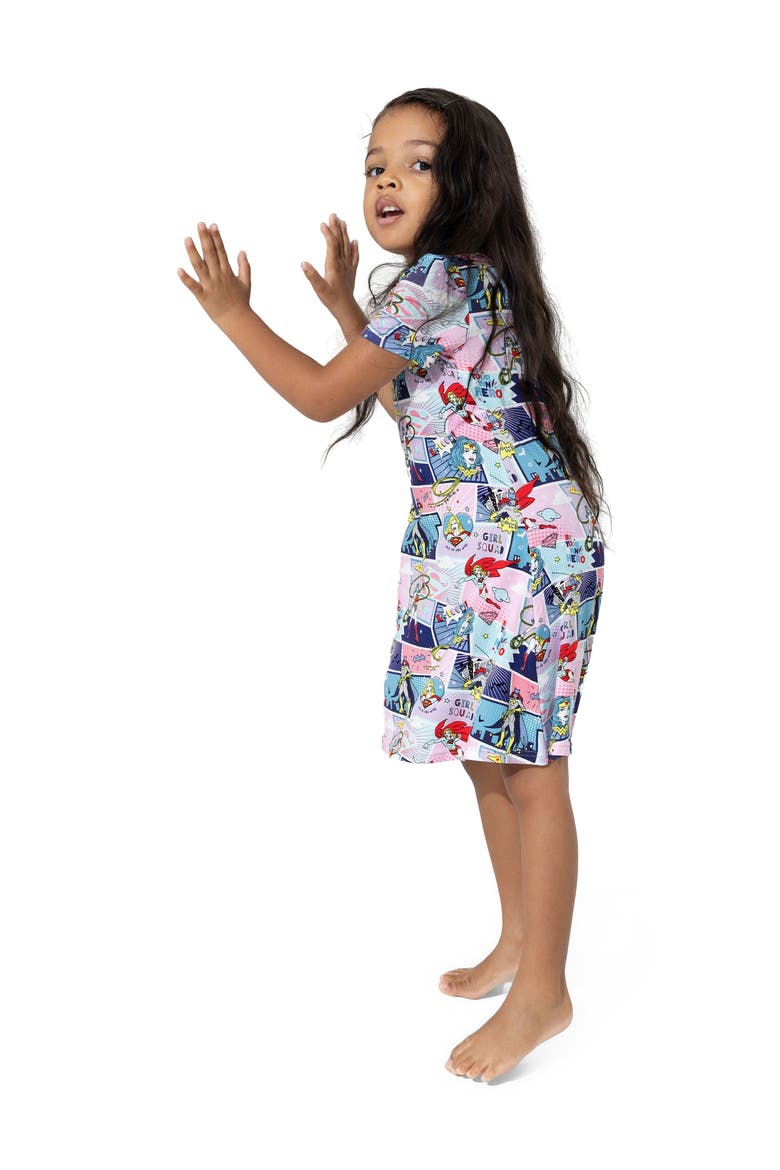 Kids' Justice League Heroines Short Sleeve Dress, Alternate, color, Justice Heroines