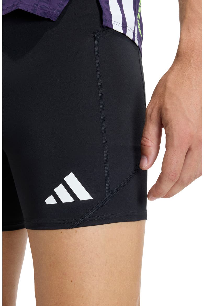 Adizero Short Performance Tight Shorts, Alternate, color, BLACK