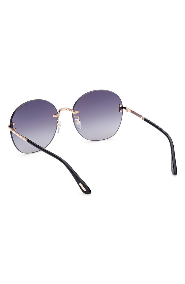 TOM FORD 63mm Round Sunglasses, Alternate, color, 