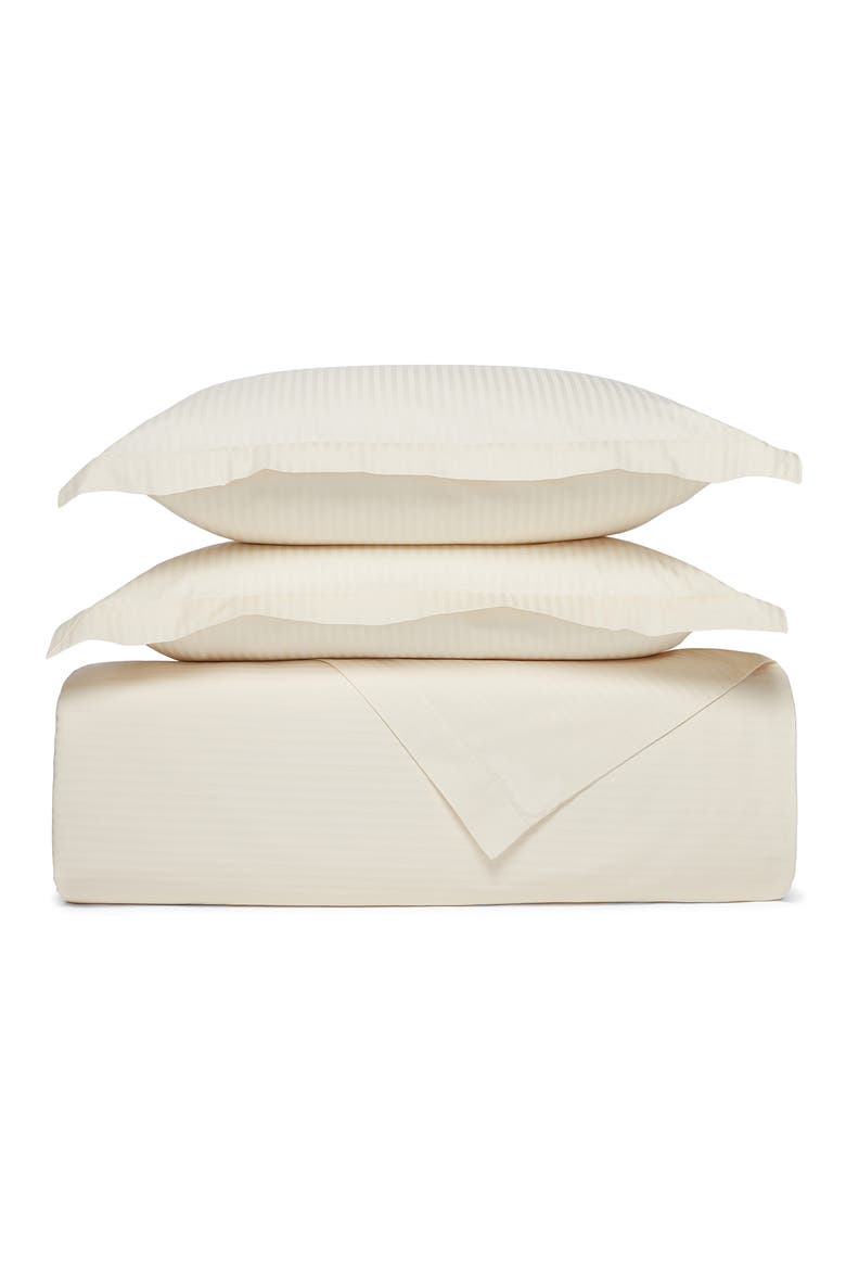 Signature Stripe Duvet Set, Main, color, IVORY