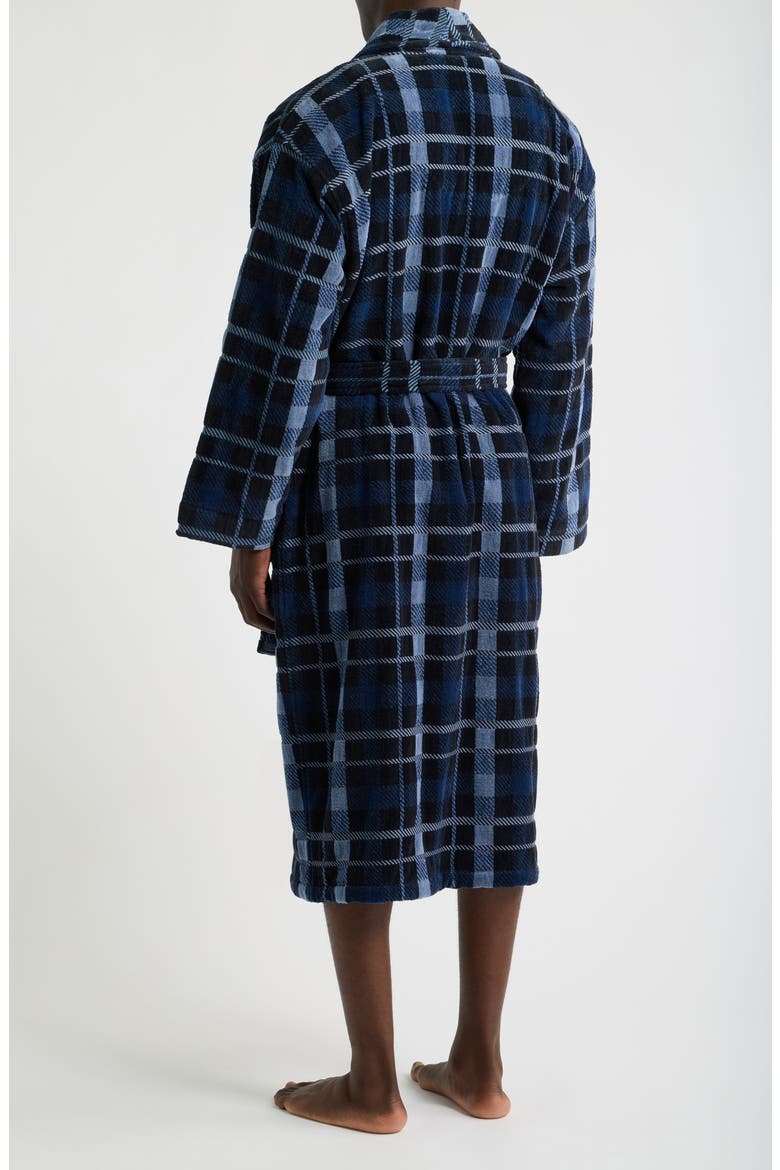Terry Shawl Robe, Alternate, color, NAVY/ BLUE