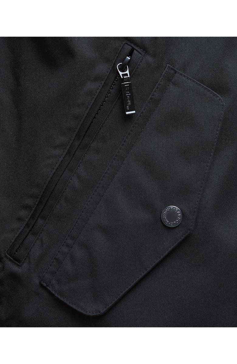 Barbour Chelsea Waterproof Twill Jacket, Alternate, color, Black