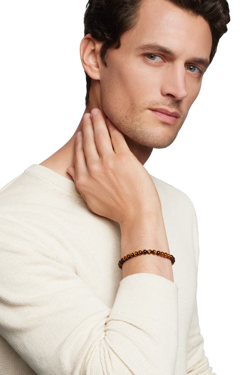 David Yurman Tiger's Eye Spiritual Bead Bracelet, Main, color, Tigers Eye