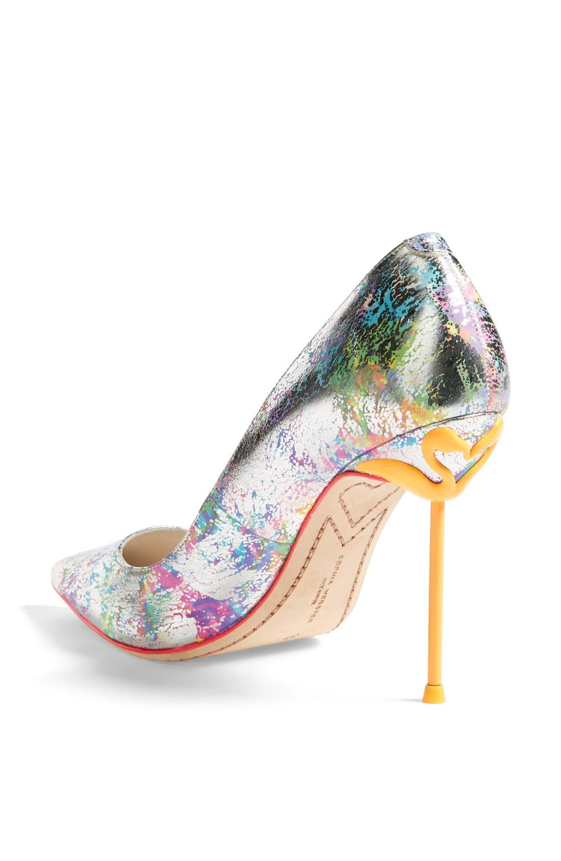 'Coco' Pump, Alternate, color, RAINBOW SILVER