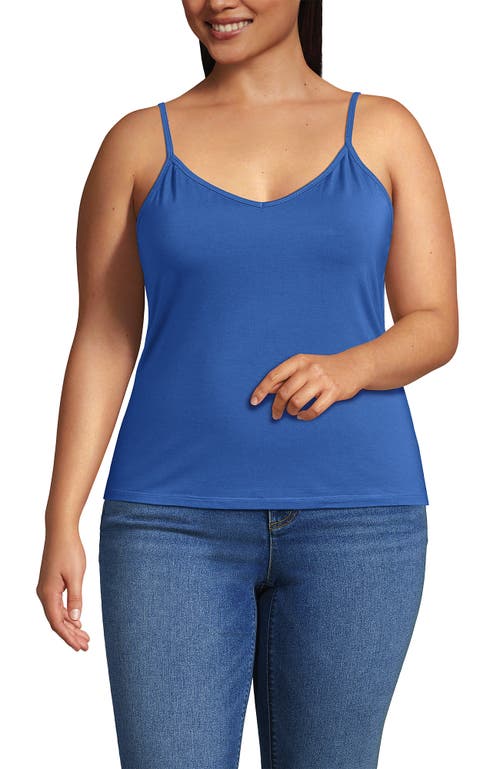 Lands' End Plus Size Cooling V-neck Camisole In Blue