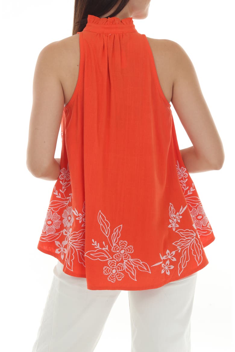 Floral Halter Swing Top, Alternate, color, ORANGE