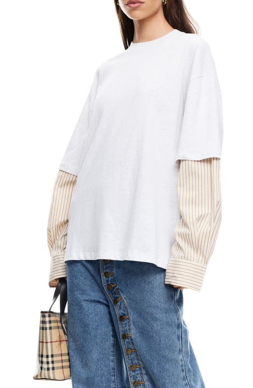 Lioness Bottega Oversize Cotton T-shirt In White