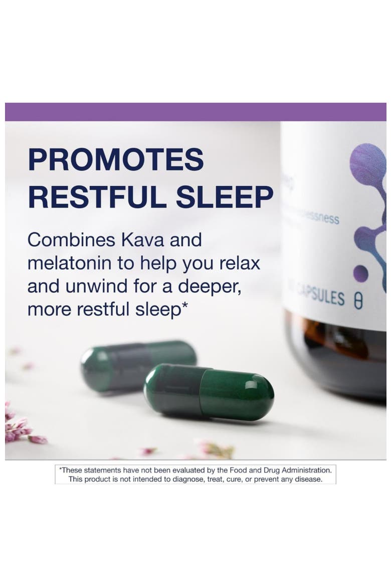 Dual-Phase Melatonin Sleep Supplement with Kava Root 60 Capsules, Alternate, color, None