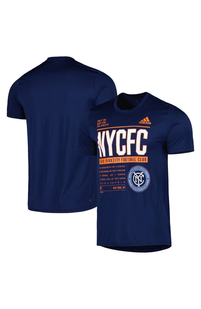 adidas Men's adidas Navy New York City FC Club DNA Performance T-Shirt, Main, color, 