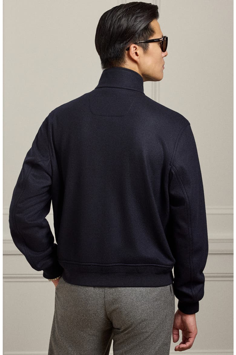 Cashmere Blend Felt Bomber Jacket, Alternate, color, CLASSIC CHAIRMAN NAVY