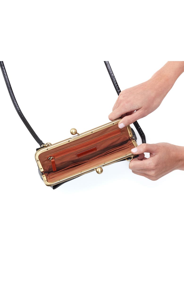 HOBO Lauren Leather Frame Clutch, Alternate, color,