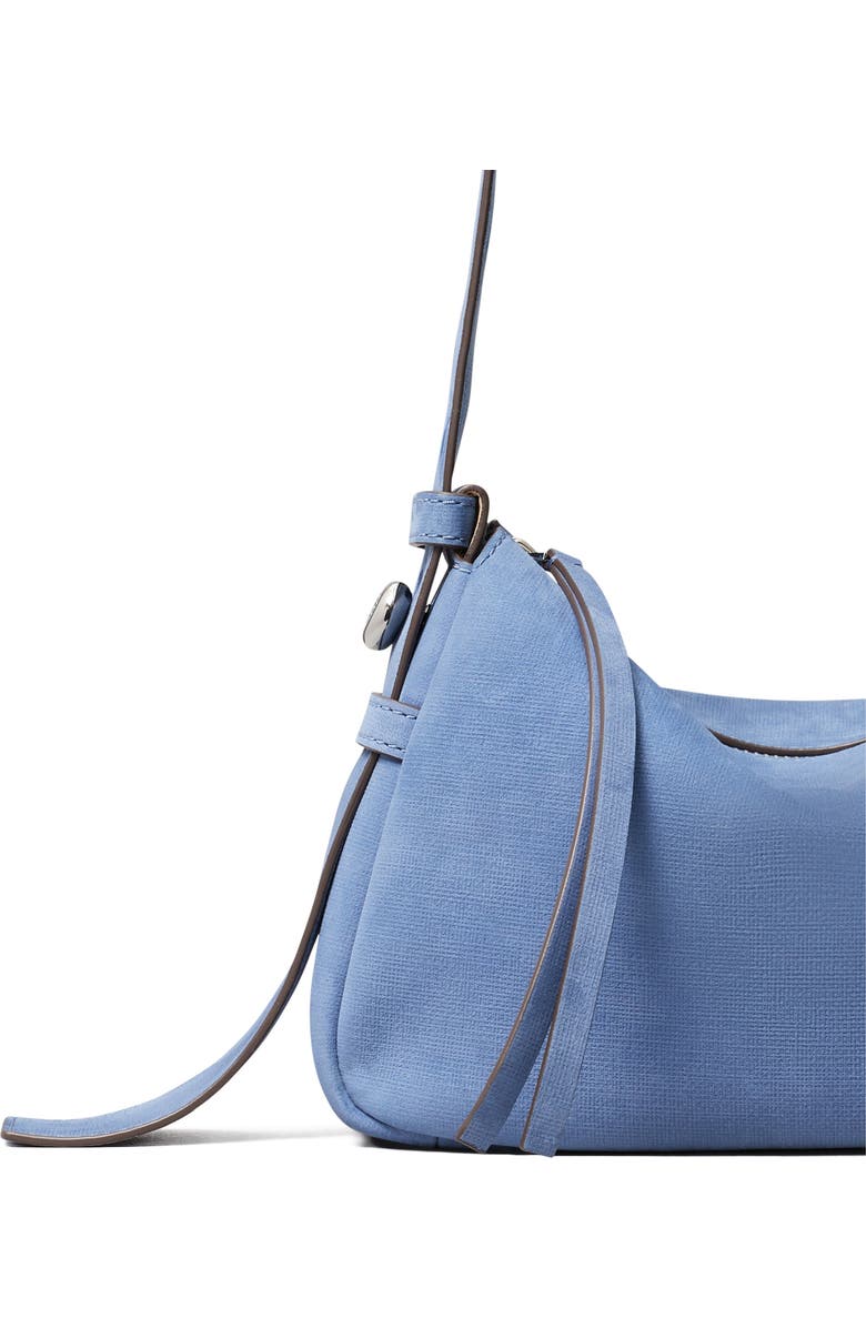 Tory Burch Small Romy Nubuck Leather Shoulder Bag, Alternate, color, Soft Blue