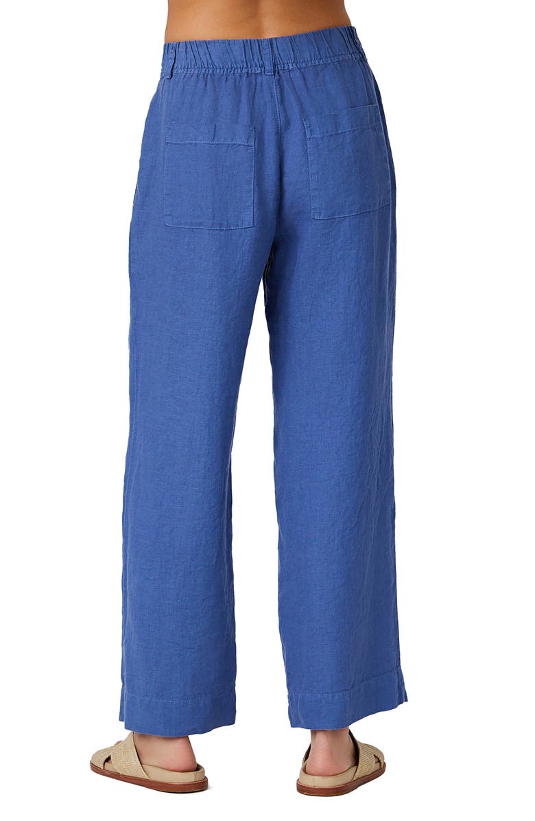 Bella Dahl Pleated Wide Leg Linen Ankle Pants, Alternate, color, 