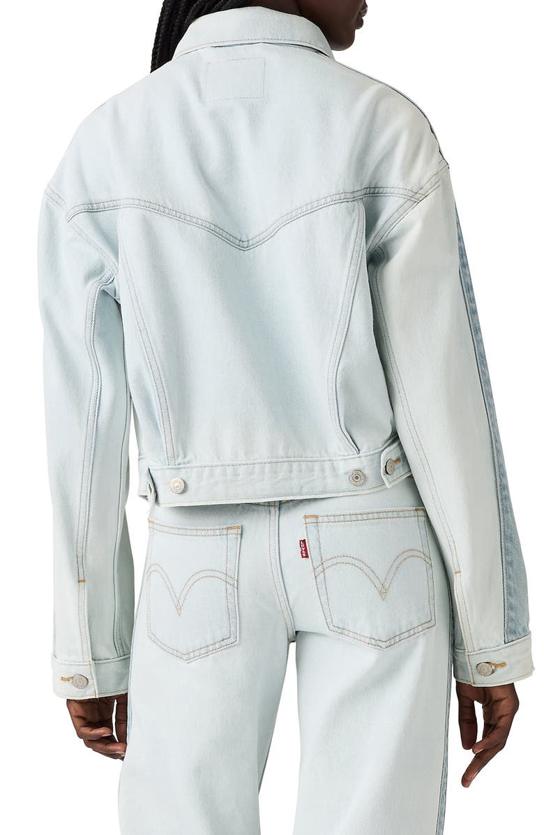 Levi's Shrunken '90s Stripe Denim Trucker Jacket, Alternate, color, Stripe Hype Trucker