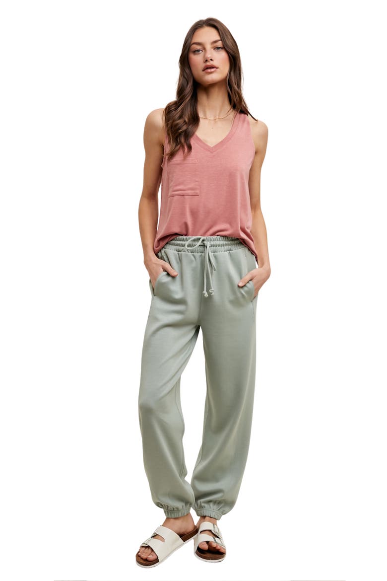 Scuba Knit Joggers, Alternate, color, SAGE