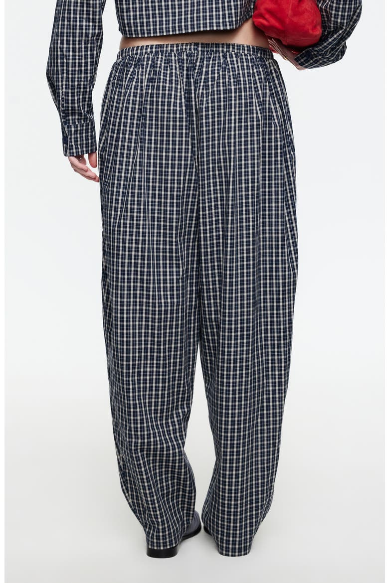 Aura Plaid Drawstring Pants, Alternate, color, NAVY LEMON PLAID