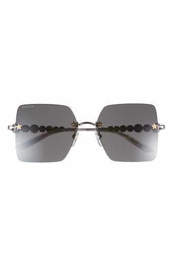 Gucci 56mm Square Sunglasses