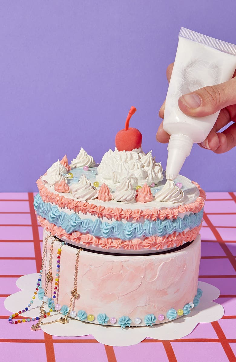 BRIGHT STRIPES Decorate-A-Cake Jewelry Box, Alternate, color,