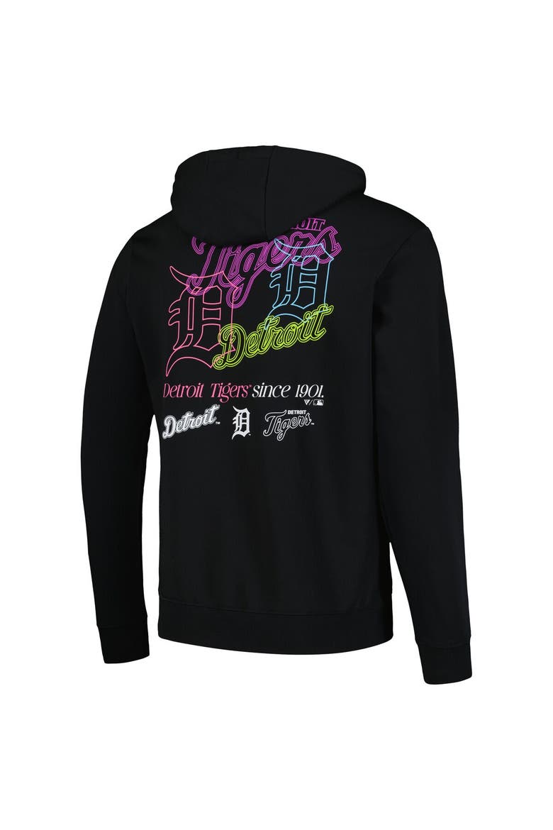 Men's Levelwear Black Detroit Tigers Podium Vintage Pullover Hoodie, Alternate, color, Black