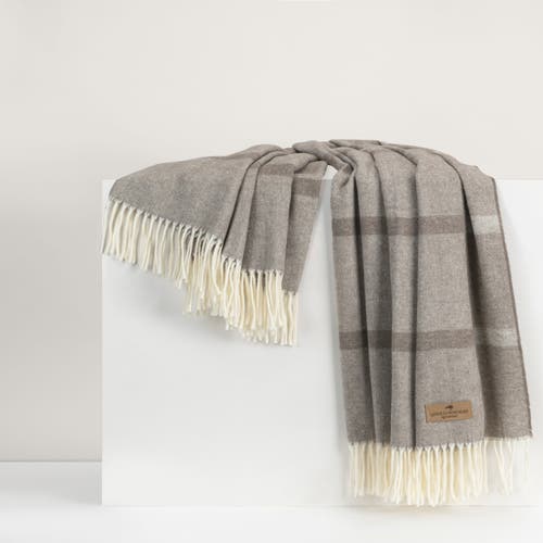 Lands Downunder Montauk Stripe Herringbone Throw In Brown
