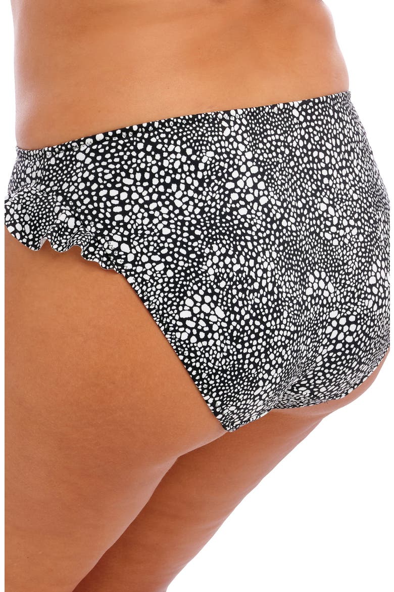 Pebble Clove High Cut Bikini Bottoms, Alternate, color, BLACK
