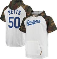 PROFILE Men's Mookie Betts White/Camo Los Angeles Dodgers Player Big & Tall Raglan Hoodie T-Shirt