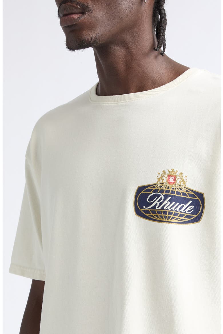 Safari Crest Cotton Graphic T-Shirt, Alternate, color, VINTAGE WHITE/ BLUE/ RED