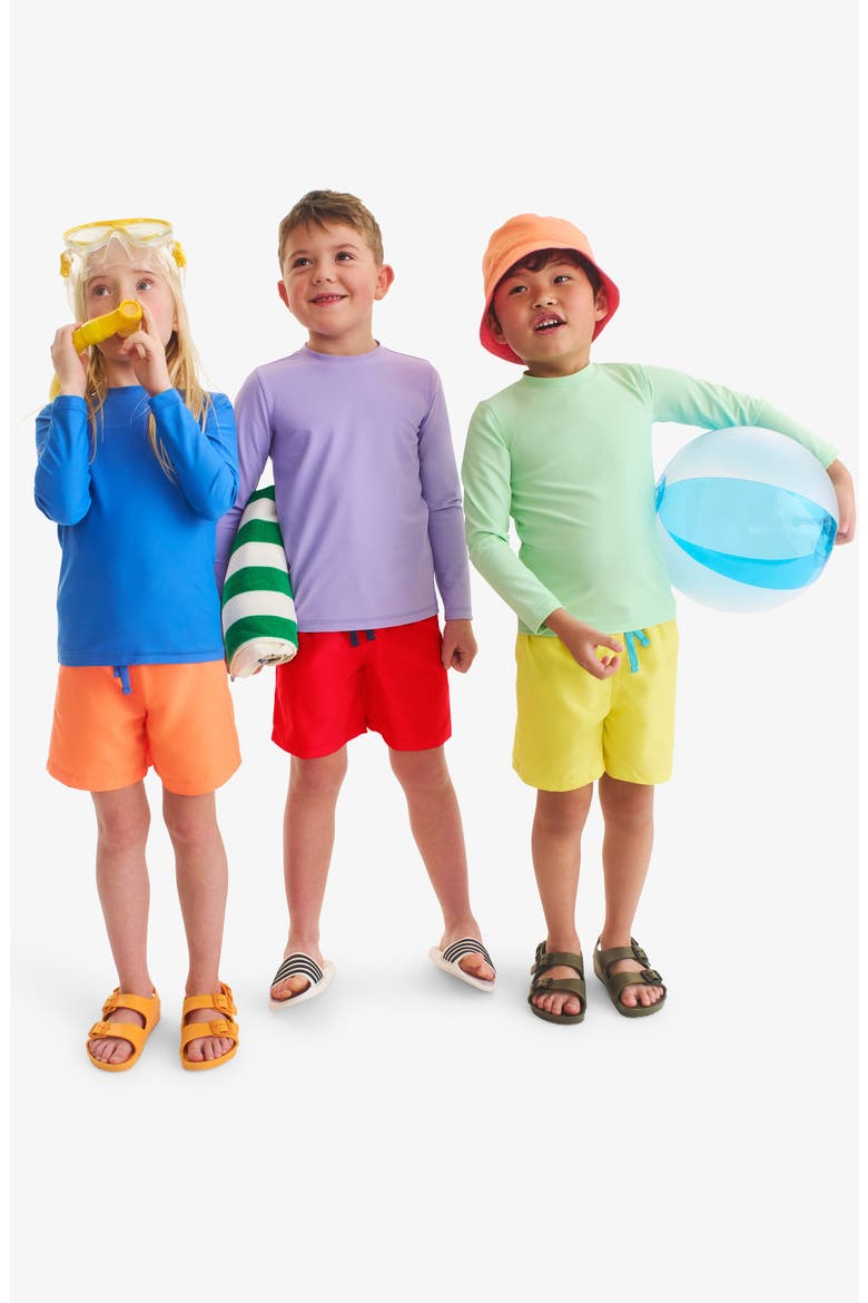 Kids' Swim Trunks, Alternate, color, TOMATO