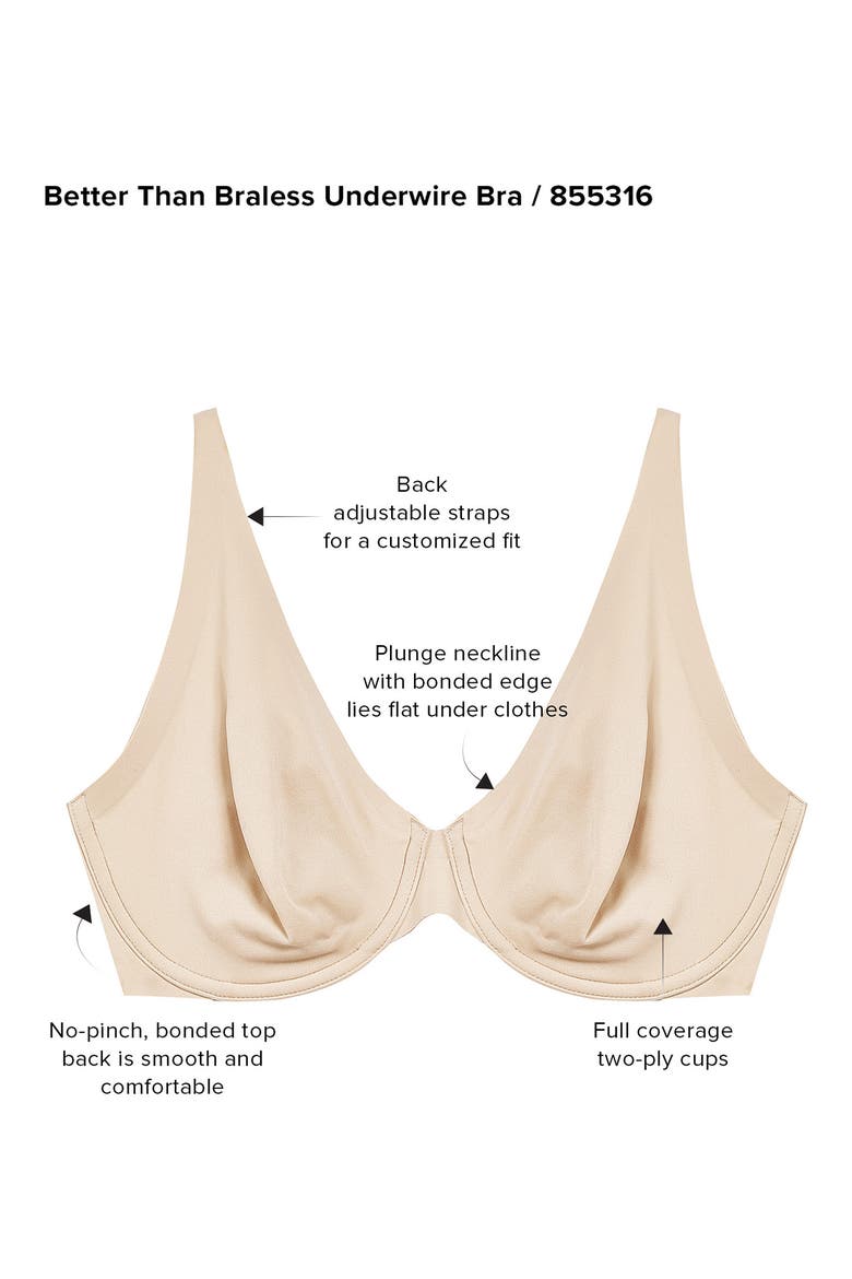 Better Than Braless™ Underwire Bra, Alternate, color, SAND