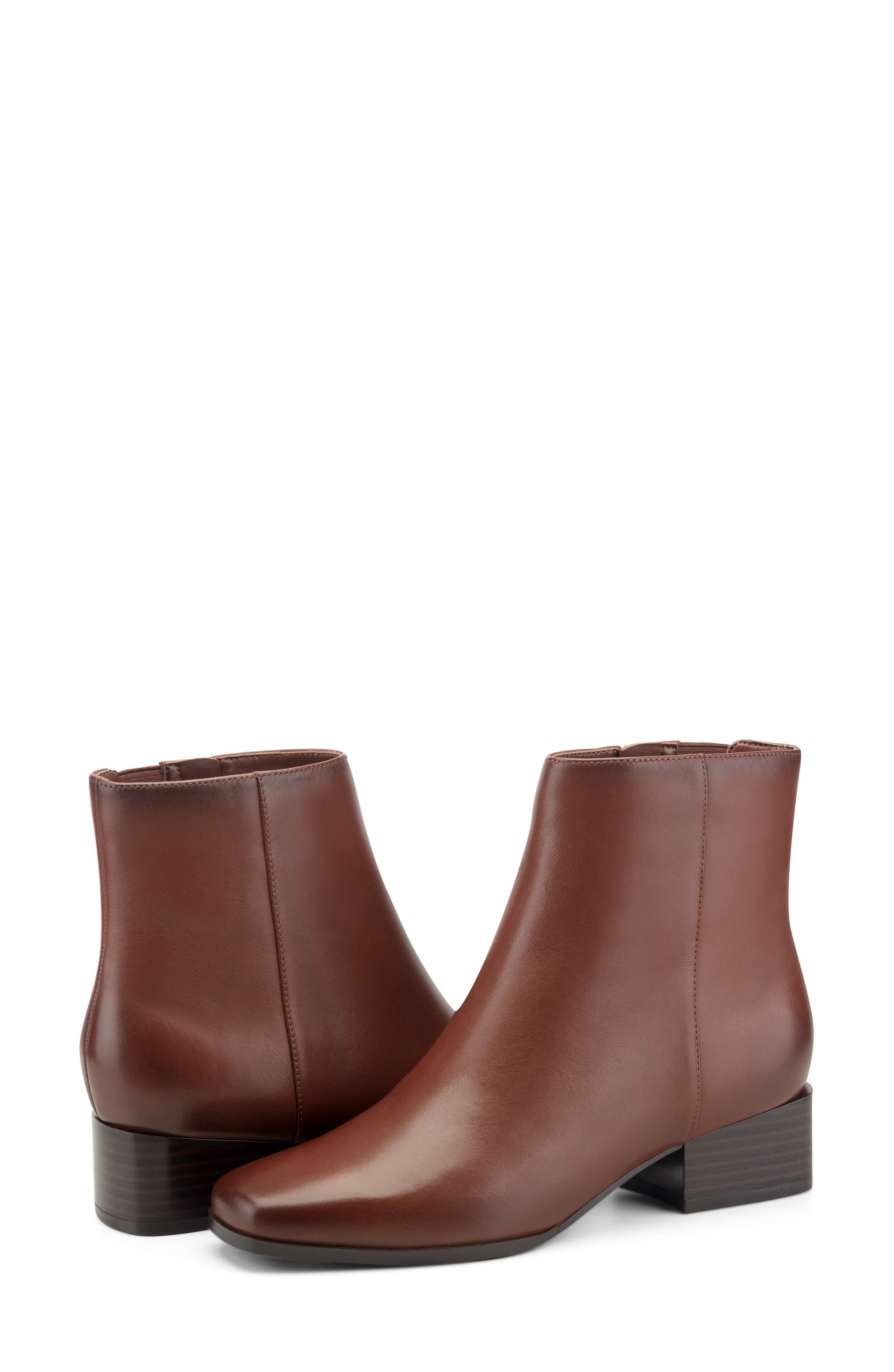 Sidney Leather Bootie, Alternate, color, BROWN