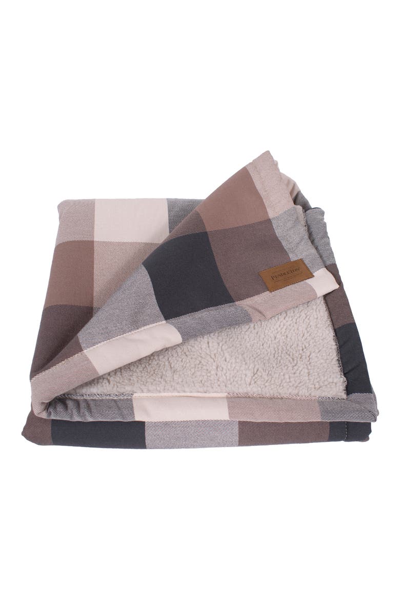 Plaid & Fleece Crate Blanket, Alternate, color, BLOCK PLAID