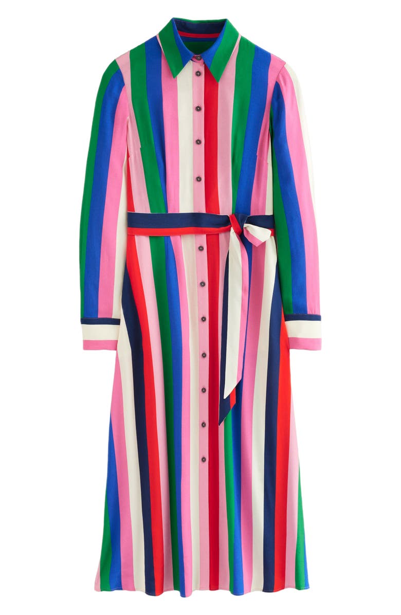 Boden Kate Tie Belt Long Sleeve Shirtdress, Alternate, color, 