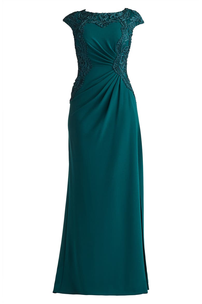 Side Ribbon Gown, Alternate, color, TEA LEAF