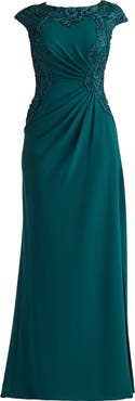 Tadashi Shoji Side Ribbon Gown